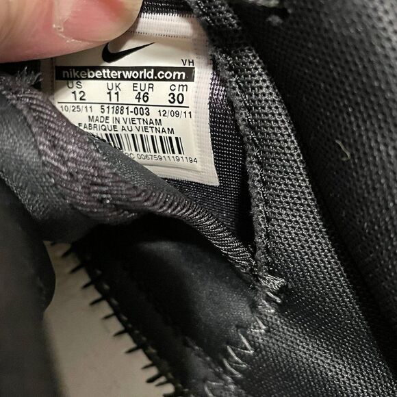 NIKE Excellent Charcoal Grey Lime Green Midsole Roshe Run Mens 12 US 46 EUR - Picture 7 of 7